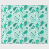 Grünpaisley-Packpapier Geschenkpapier (Flach)