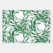 Grünpalme Blätter Transparente Wasserfarbe (Vorderseite)