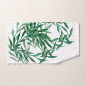 Grünpalme Blätter Transparente Wasserfarbe Badhandtuch Set (Handtuch)