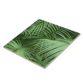 Grünpalme Verlasse botanisches Naturkonzept Fliese (Seite)
