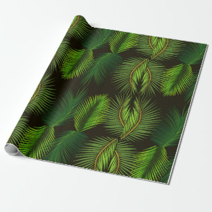 Grünpalmenblätterpapier, Gemustert Geschenkpapier