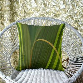 Grünpalmenfronten Naturtropische Abstrakt Kissen