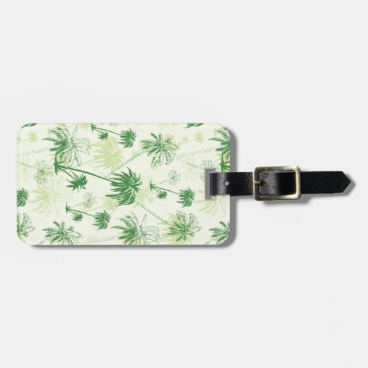 Grünpalmenmuster Gepäckanhänger (Vorderseite horizontal)