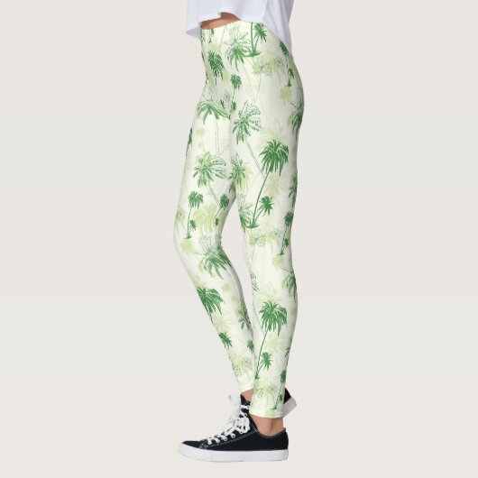 Grünpalmenmuster Leggings (Links)