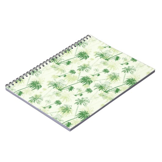 Grünpalmenmuster Notizblock (Linke Seite)