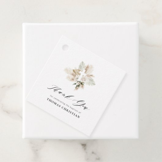 Grünpampas Blütentaufen Geschenkanhänger (Beispiel)