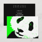 Grünpanda Einladung (Vorne/Hinten)