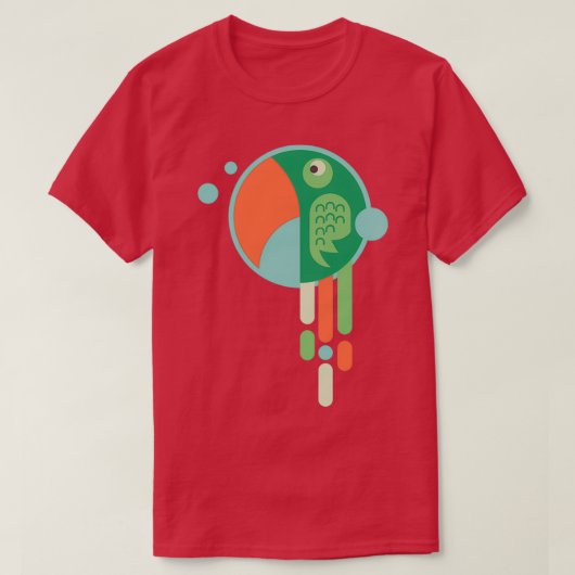 Grünpapagei 3 T-Shirt (Design vorne)