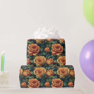 Grünpapier für die strahlende Rose Geschenkpapier
