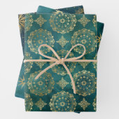 Grünpapier für mystische Himmelskörper Geschenkpapier Set (Beispiel)