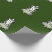 Grünpapier für Silberglocken Geschenkpapier (Ecke)