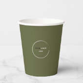 Grünpapiertasse Pappbecher (Vorderseite)