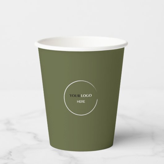 Grünpapiertasse Pappbecher (Vorderseite)