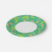 Grünpapierteller für Rentiere Pappteller (Schrägansicht)