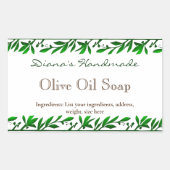 Grünpflanze Garland Custom Soap Produkt Rechteckiger Aufkleber (Vorderseite)