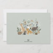 Grünpflanzen Australische Tiere Wild 1 1. Geburtst Einladung (Rückseite)