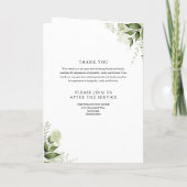 Grünpflanzen Beerdigung Reihenfolge des Dienstes e Programm (Rückseite)