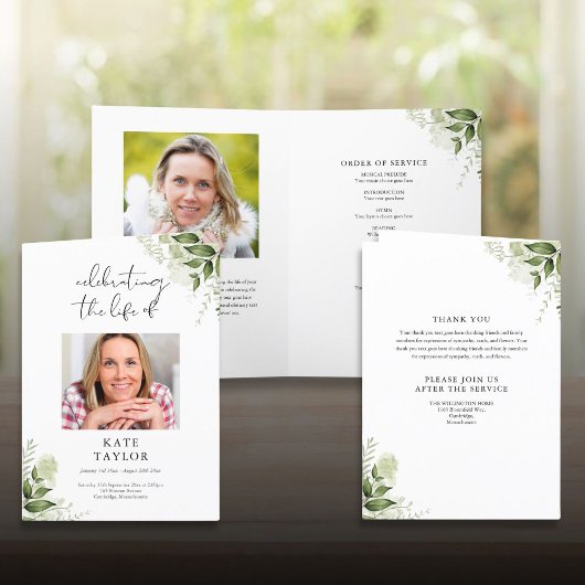 Grünpflanzen Beerdigung Reihenfolge des Dienstes e Programm