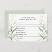 Grünpflanzen Beratung & Wünsche für Braut & Bräuti Einladung (Vorne/Hinten)