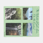 Grünpflanzen, Berge und Wasserfälle, Fleece Blanke (Vorderseite (Horizontal))