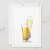 Grünpflanzen Blasen und Brause Paare Dusche Invita Einladung (Rückseite)