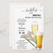 Grünpflanzen Blasen und Brause Paare Dusche Invita Einladung (Vorne/Hinten)