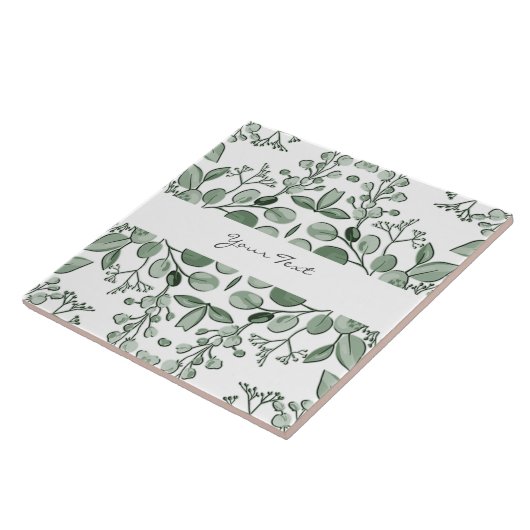 Grünpflanzen Blätter Blumenstrauß Keramik Tile Fliese (Seite)