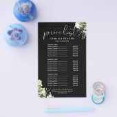 Grünpflanzen-Blumensalon-Service-Menü-Preisliste Flyer (Einzeln)