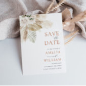 Grünpflanzen boho pampas Save the Date