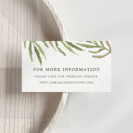 Grünpflanzen | Botanische Hochzeitskarten Begleitkarte