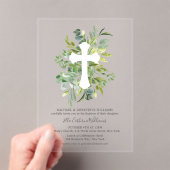 Grünpflanzen Botanische Kreuztaufe Acryleinladungen (Insitu (Handheld))