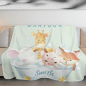 Grünpflanzen Botanische Niedliche Babytiere in ein Fleecedecke