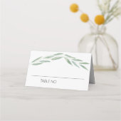 Grünpflanzen Botanische Platzkarten, Hochzeit Platzkarte (Rückseite)