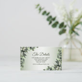 Grünpflanzen der Hochzeitspartei Eukalyptus-Blätte Begleitkarte (Stehend Vorderseite)