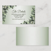 Grünpflanzen der Hochzeitspartei Eukalyptus-Blätte Begleitkarte (Vorne/Hinten)