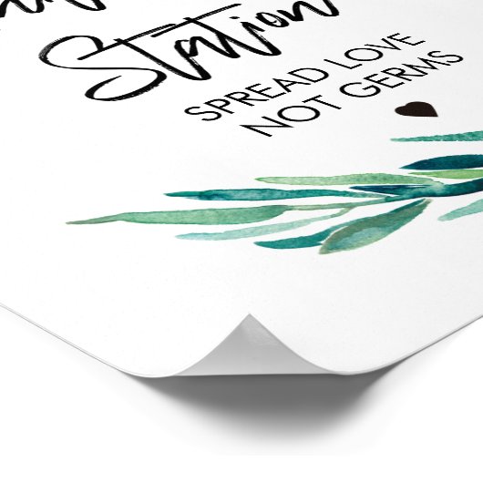 Grünpflanzen der Sanierungsstation Poster (Ecke)