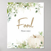 Grünpflanzen eine kleine Puppkin Food Baby Dusche Poster (Vorne)