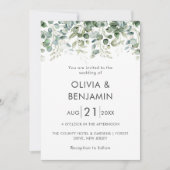 Grünpflanzen | Einladung zur Hochzeit (Vorderseite)