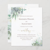 Grünpflanzen | Einladung zur Hochzeitsfeier (Vorne/Hinten)