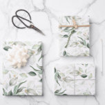 Grünpflanzen Elegantes Soft Gold Botanisches Folia Geschenkpapier Set<br><div class="desc">Botanisches Salbei grün und goldgrün elegante Packpapierblätter</div>