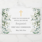 Grünpflanzen | Erste kommunale Olivenölprägemarken Schaumweinetikett (Einzelnes Label)