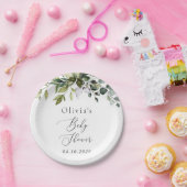 Grünpflanzen, Eukalyptus-Blätter, Boho, Babydusche Pappteller (Party)