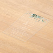 Grünpflanzen, Eukalyptus-Blätter, Boho, Brautparty Acryleinladungen (Ablage )