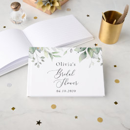 Grünpflanzen, Eukalyptus-Blätter, Boho, Brautparty Gästebuch