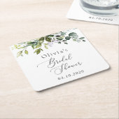 Grünpflanzen, Eukalyptus-Blätter, Boho, Brautparty Rechteckiger Pappuntersetzer (angewinkelt)