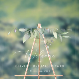 Grünpflanzen, Eukalyptus-Blätter, Boho, Bridal Wil Acrylschild