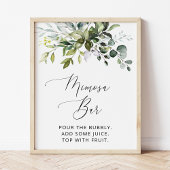 Grünpflanzen, Eukalyptus-Blätter, Boho, Mimosa Bar Poster