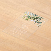 Grünpflanzen, Eukalyptus-Blätter, Botanische Hochz Acryleinladungen (Ablage )