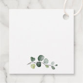 Grünpflanzen, Eukalyptus-Blätter, Botanische Hochz Geschenkanhänger (Rückseite)