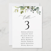 Grünpflanzen, Eukalyptus-Blätter, Seating Chart Ca (Vorderseite)